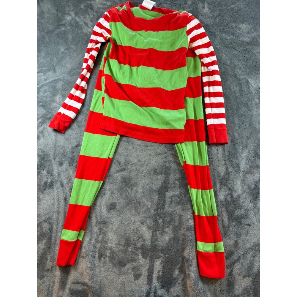 WonderShop At Target Kids Red Green Striped Pajamas Sleepwear Size 12